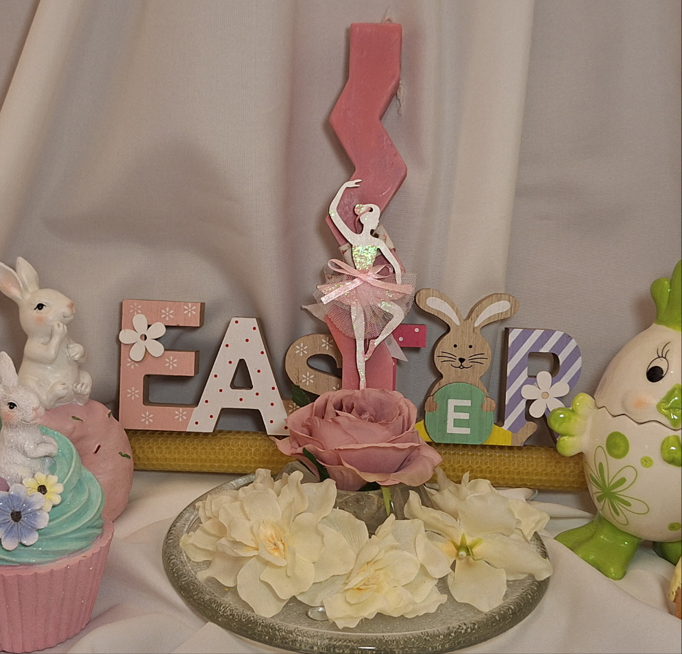 Λαμπαδα ροζ χρώματος με άρωμα φράουλα