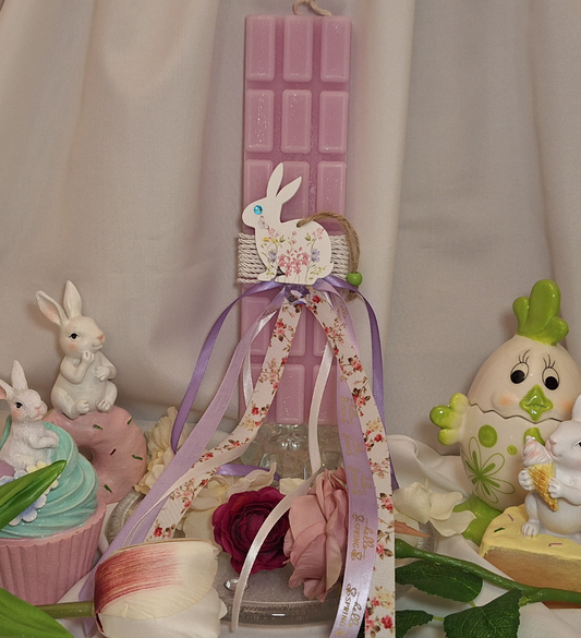 Λαμπαδα σοκολάτα με λαγουδακι