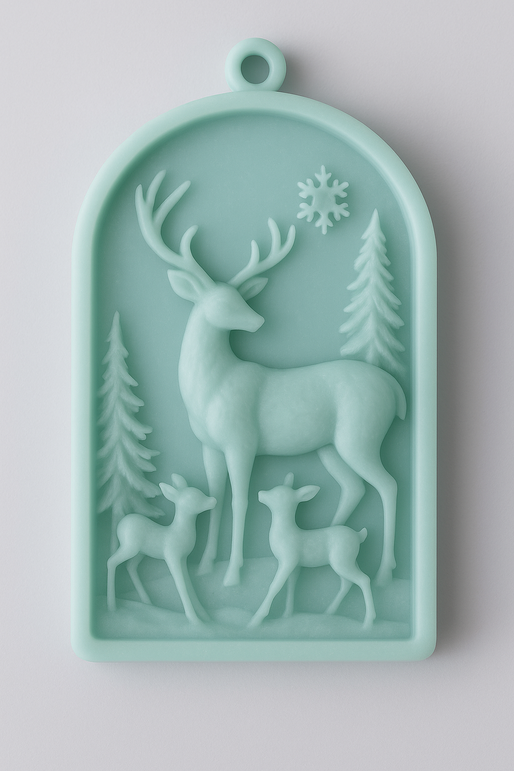 Mint Reindeer Plaque