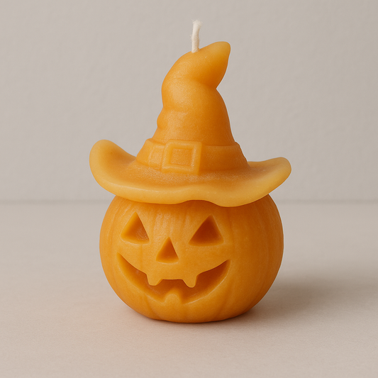 Τρομαχτική Κολοκύθα με Καπέλο Μάγισσας