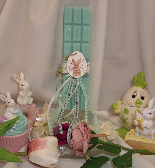 Λαμπαδα σοκολάτα με αυγο-κουνελακι