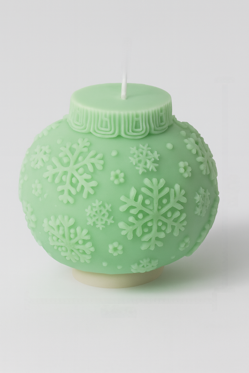Mint Snowflake Globe