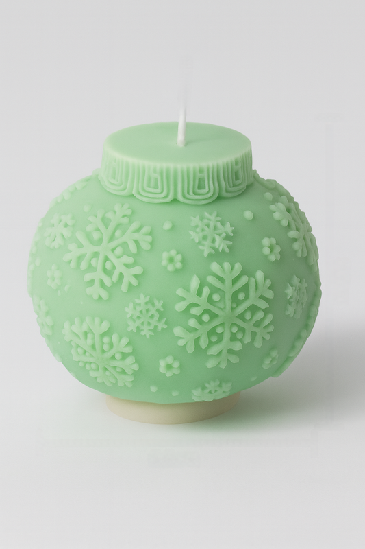 Mint Snowflake Globe