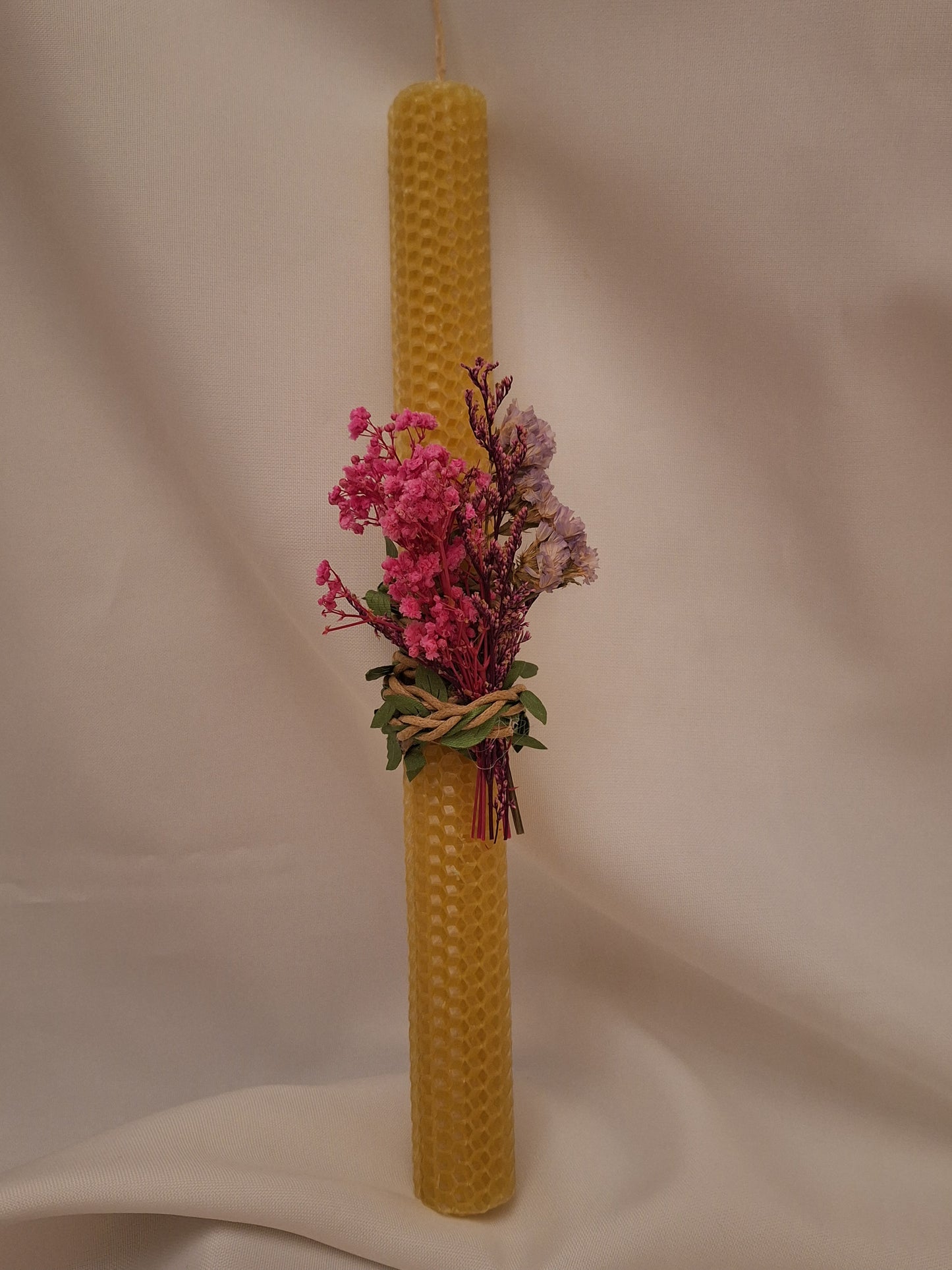 Λαμπαδα κηρηθρα με λουλουδακια